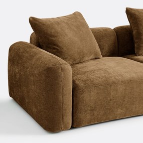 3-zits rechte modulaire hoekbank in jacquard chenille, AMAD