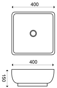 Mueller Tapa opzet wastafel 40x40x15cm wit