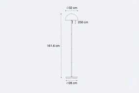 Buiten Vloerlamp Mushroom Zwart Oplaadbaar -staps Dimbaar - Keira Kunststof /Staal Zwart