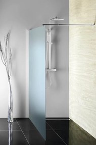 Aqualine Pilot inloopdouche opaalglas 70x190cm chroom