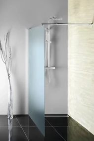 Aqualine Pilot inloopdouche opaalglas 70x190cm chroom