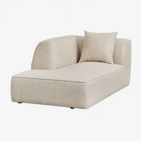 Linker Chaise Longue Voor Modulaire Bank Bekleed Met Cardea Crèmebeige Boucléstof - Sklum