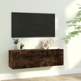 vidaXL Tv-wandmeubel 100x30x30 cm bewerkt hout gerookt eikenkleurig
