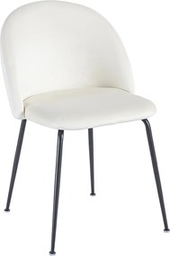 Set 4 Black Dalnia Fluwelen Stoelen