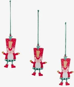 Pack Van 3 Kerstversieringen Van Mdf Vaufel Granaat - Sklum