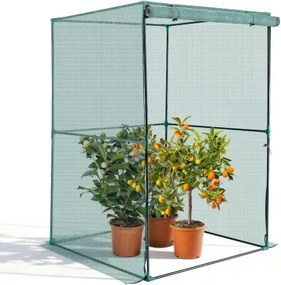 VEVOR plantenbeschermingstent, 1200x1200x1800 mm, plantenbeschermingsnet, deur met ritssluiting, winddicht, hoge plantenkas voor verhoogde plantenbedden, buiten, voor tuin, terras en gazon.