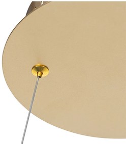 Design hanglamp goud 40 cm incl. LED 3-staps dimbaar - Anello