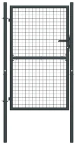 vidaXL Gaaspoort 100x200 cm gegalvaniseerd staal grijs