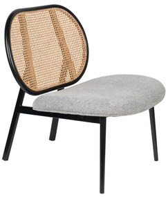 Zuiver Spike Webbing Retro Fauteuil Rotan Webbing Grijs