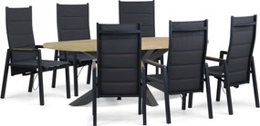 Tuinset 6 personen 240 cm Aluminium Grijs Lifestyle Garden Furniture Essence/Brookline