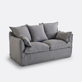 Bankhoes in gekreukt linnen Odna