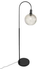 Design vloerlamp zwart met smoke glas - Chico