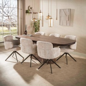 Eettafel Deens Ovaal 240 Cm - 240 X 105cm.