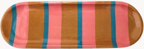 Serveerplateau Stripey met mangohouten basis