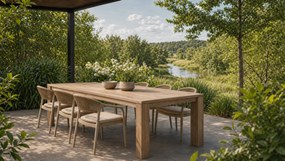 Dining Tuintafel rechthoekig 240 x 100 cm Old teak greywash Brighton