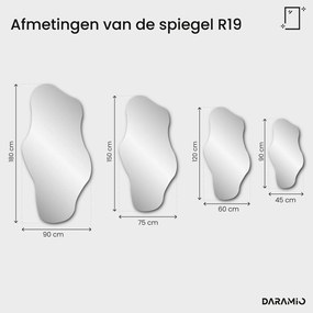 Organische spiegel met facetrand – Pure Collection R19
