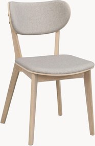 Gestoffeerde eettafelstoelen Kato van eikenhout, 2-delig