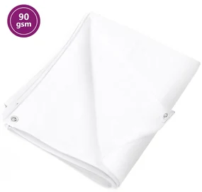 vidaXL Dekzeil 90 g/m² 6x10 m HDPE wit