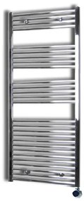 Sanicare elektrische design radiator 45x172cm chroom met thermostaat rechts chroom