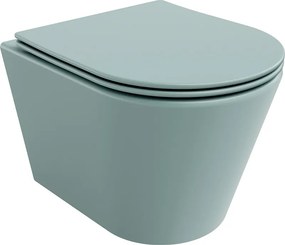 Mexen Rico wc-pot Rimless met soft-close slim zitting, duroplast, lichtgroen mat - 30724048