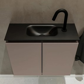 Mondiaz Ture 60cm toiletmeubel smoke met wastafel urban midden 1 kraangat