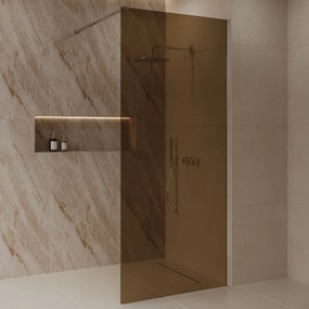Best Design Dalis inloopdouche 80cm chroom met amber glas