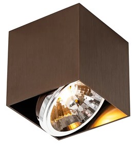 Design Spot / Opbouwspot / Plafondspot donkerbrons vierkant - Box Design G9 Binnenverlichting Lamp
