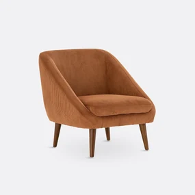 Fauteuil in geribd fluweel, Séméon