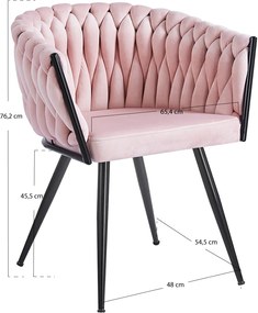 Widny Zwart Fluwelen Stoel