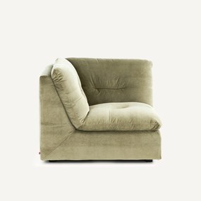 Modulaire 90° hoek in linnen fluweel, GIULIANO