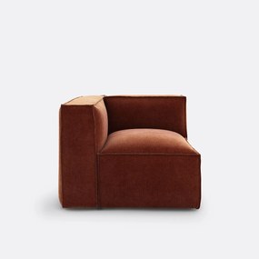 Modulaire hoekbank, vintage ribfluweel, Seven