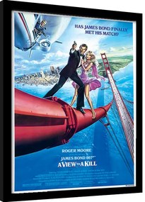 Ingelijste poster James Bond - A View To A Kill
