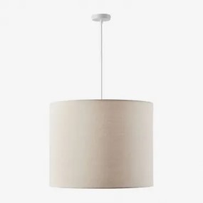 Arlina Stoffen Hanglamp Plafondlamp Wit & Gebroken Wit Ø50 Cm - ↑40 Cm Arlina - Sklum