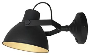 Wandlamp Industrieel Zwart Klove Xl | Vine Interior | Metaal | Zwart   | Cavetown