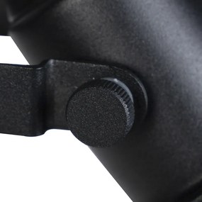 Industriële vloerlamp zwart met goud 1-lichts - Tommy