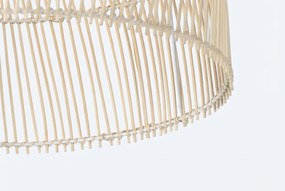 Landelijke Vloerlamp Wit Met Rotan - Sam Staal Wit