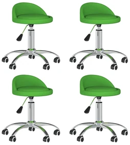 vidaXL Eetkamerstoelen draaibaar 4 st kunstleer groen