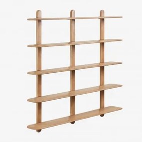 Veleta Houten Wandrek Mangohout & 5 Schappen & ↔︎ 130 Cm - Sklum