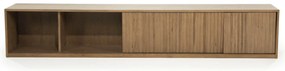 Eleonora Milo Eiken Tv-meubel Met Schuifdeuren 240 Cm Bruin - 240x42x43cm.
