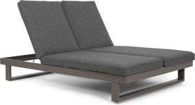 Lifestyle Garden Furniture Massimo Ligbed Met Kussen Antraciet/dark Grey Aluminium Grijs
