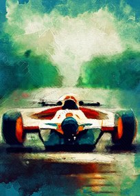 Ilustratie Formula 1 smaragd, Justyna Jaszke, (30 x 40 cm)