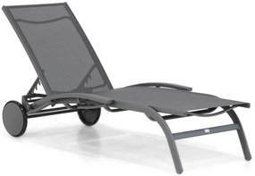 Presto Lettino Lounger Verstelbaar Aluminium Grijs