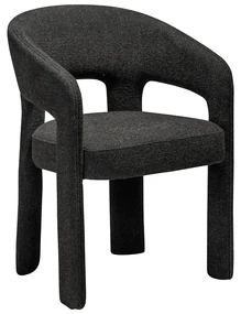 Dan-Form Splendor Gestoffeerde Eetkamerstoel Zwart Boucle