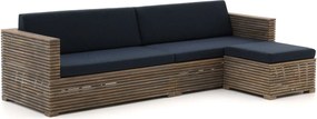 Chaise longue loungeset ROUGH | 3 personen | Loungeset Old Teak Greywash | Teakhout | Kees Smit Tuinmeubelen