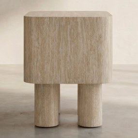Stijlvolle Bijzettafel Beige - 40 X 40cm.