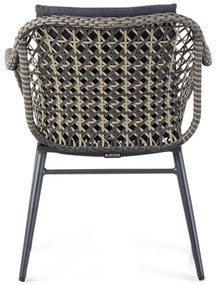Lifestyle Garden Furniture Dolphin Dining Tuinstoel Mixed Black/taupe Wicker Taupe