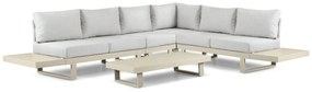 Hoek loungeset 6 personen Aluminium Taupe Lifestyle Garden Furniture Lorenzo