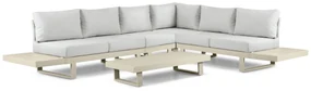 Hoek loungeset 6 personen Aluminium Taupe Lifestyle Garden Furniture Lorenzo