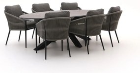 Bellagio Mineo/Induno Ellips 240cm dining tuinset 7-delig