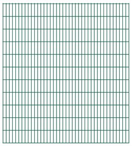 vidaXL Dubbelstaafmatten 2,008x2,23 m 20 m (totale lengte) groen